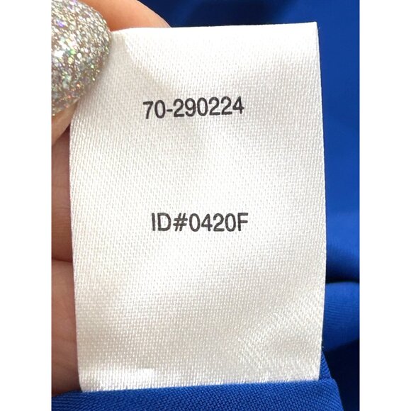 Ann Taylor Loft Petites Dress 2P Blue Black Leopard Print Ombré Mini Fit Flare - Picture 10 of 10